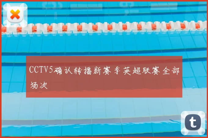 CCTV5确认转播新赛季英超联赛全部场次